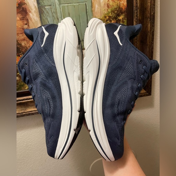HOKA Clifton 10 Shoes  Navy/White - Picture 14 of 16